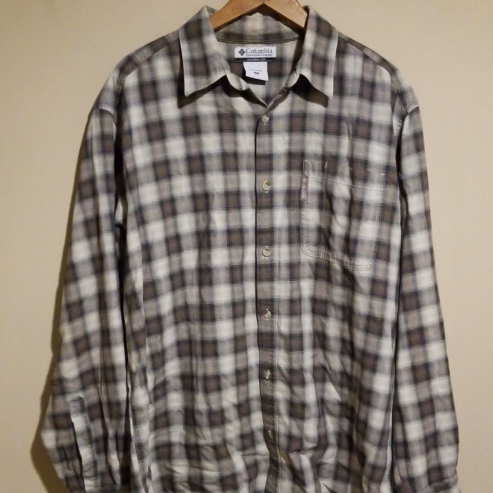 Columbia Sportswear Button Up Long Sleeve Flannel Shirt Size Large